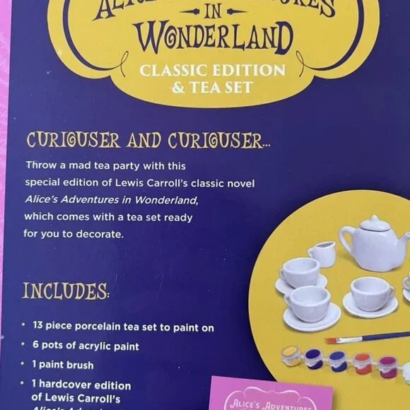 NEW Alice's Adventures In Wonderland Classic Edition Tea Set Project Kit - Picture 4 of 5